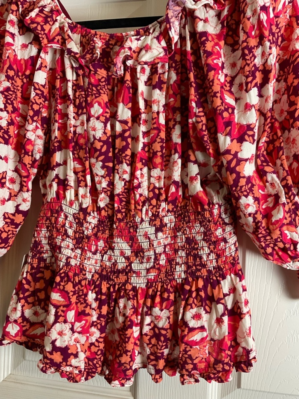 Free People Sweet Memories Blouse in Fruit Punch Combo - Size S - Picture 7 of 10